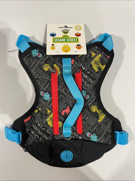Sesame Street Other - Sesame Street Black Harness Bib with Blue, Red & Yellow Accents